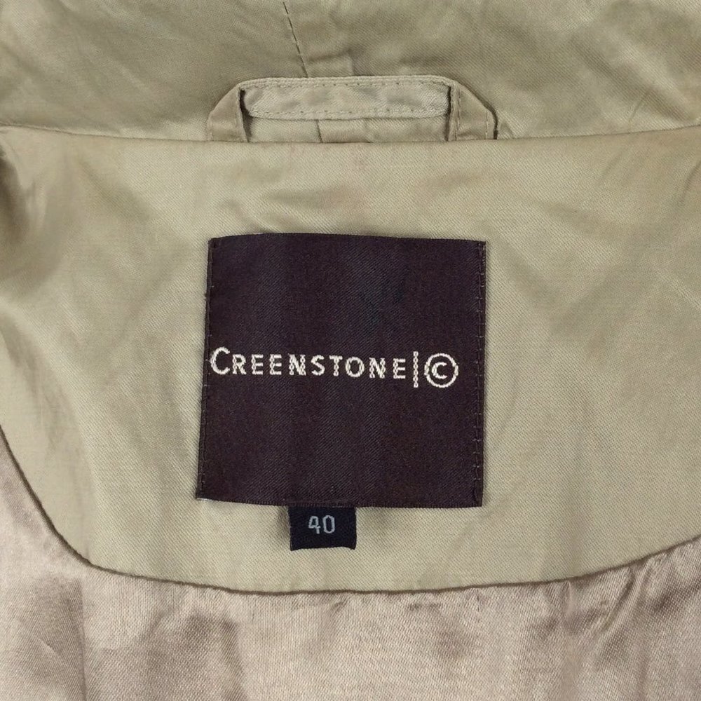 Greenstone Jacket Womens Size 40 UK 6/8 US Gold Beige Ruffle V-Neck DAMAGED - Picture 12 of 13